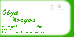 olga morgos business card